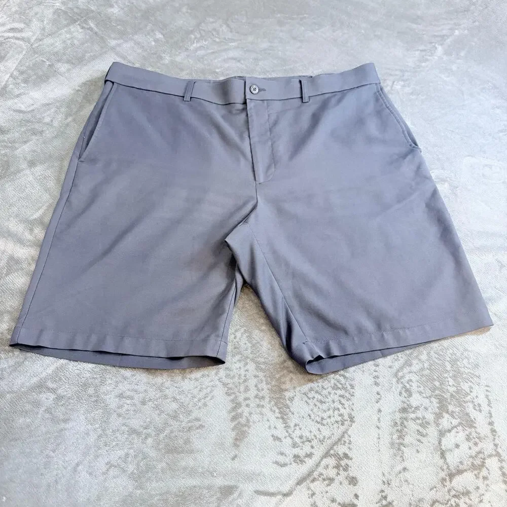 Grand Slam Golf Men’s Navy Blue Flat Front Chino Shorts Size W40